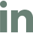 LinkedIn logo icon in dark green.